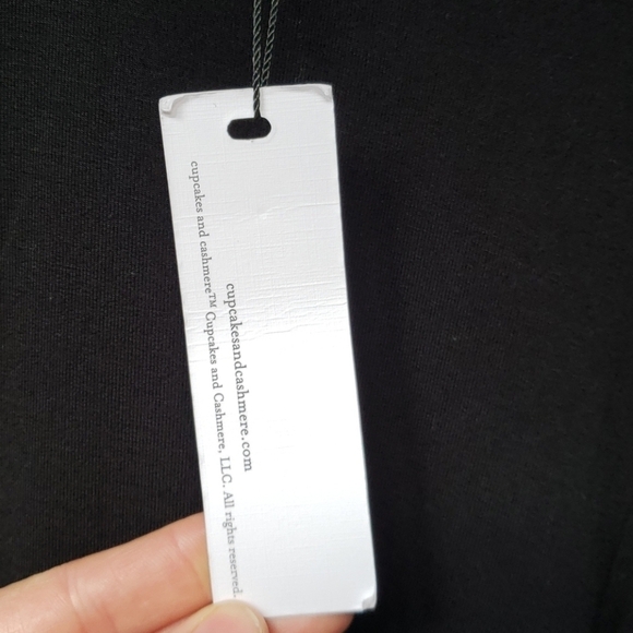 Anthro Cupcakes & Cashmere Hyde Black Dress cold shoulder - Picture 9 of 12